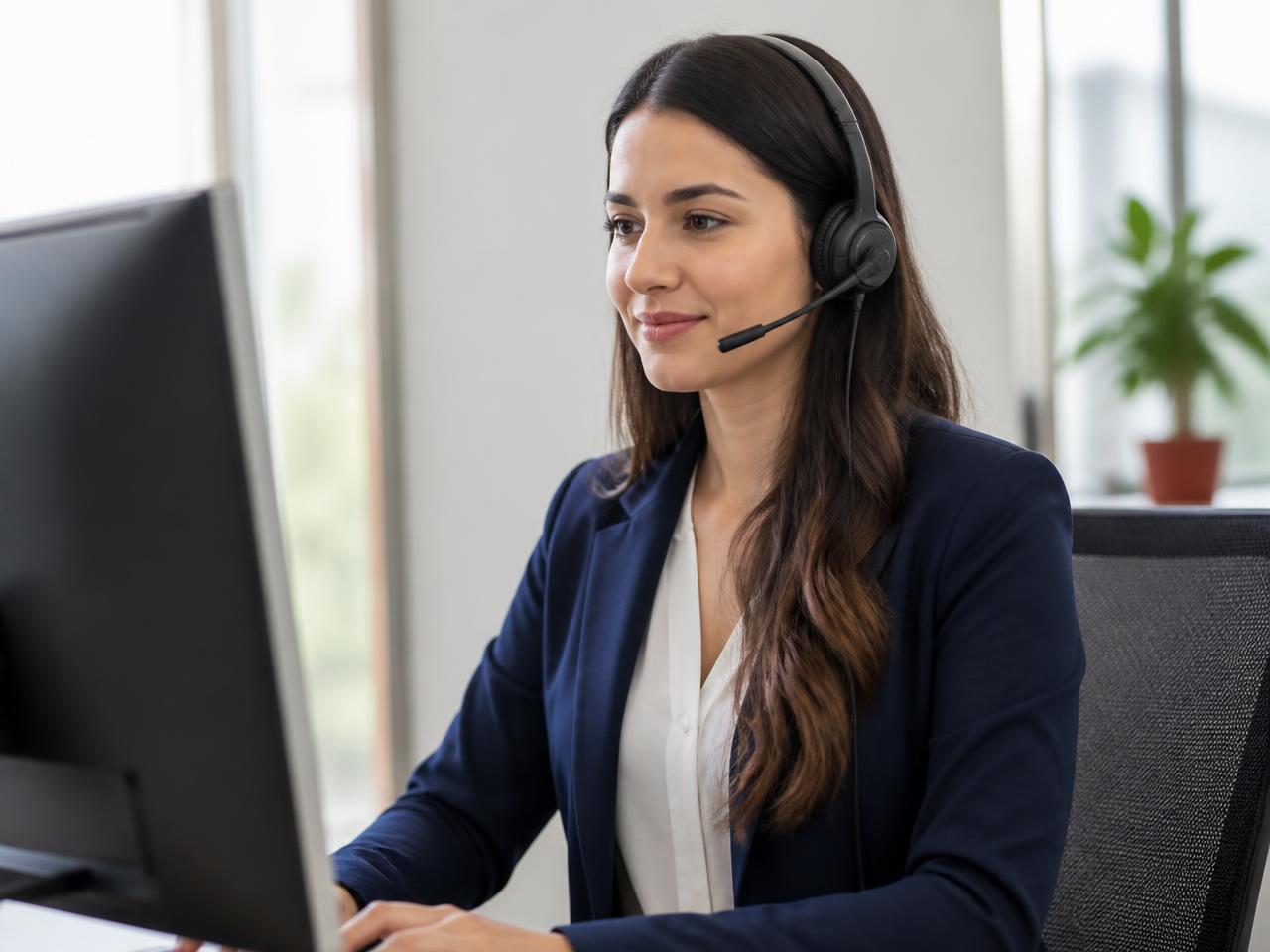 Consultora da Belchior Prime em atendimento telefônico