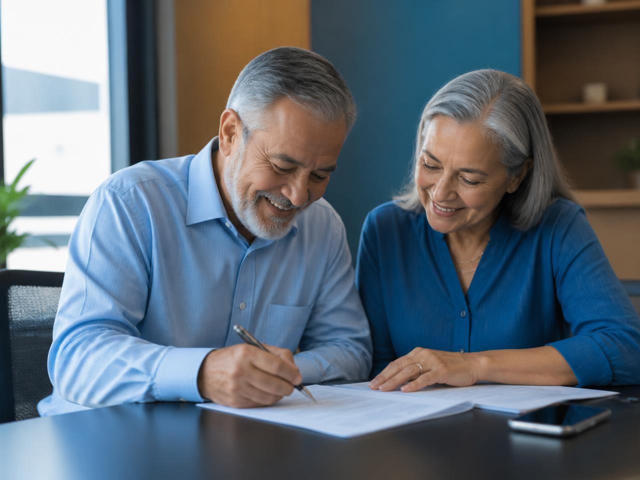 Consultora orientando cliente sobre crédito consignado